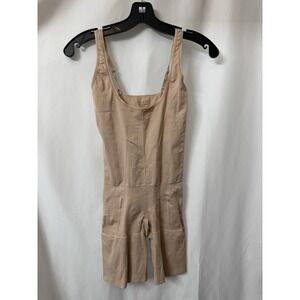 Spanx‎ Shapewear Bodysuit Large Beige Nude Adjustable Shorts Stretch.  K32